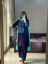 Sequence Embroidery Three Piece