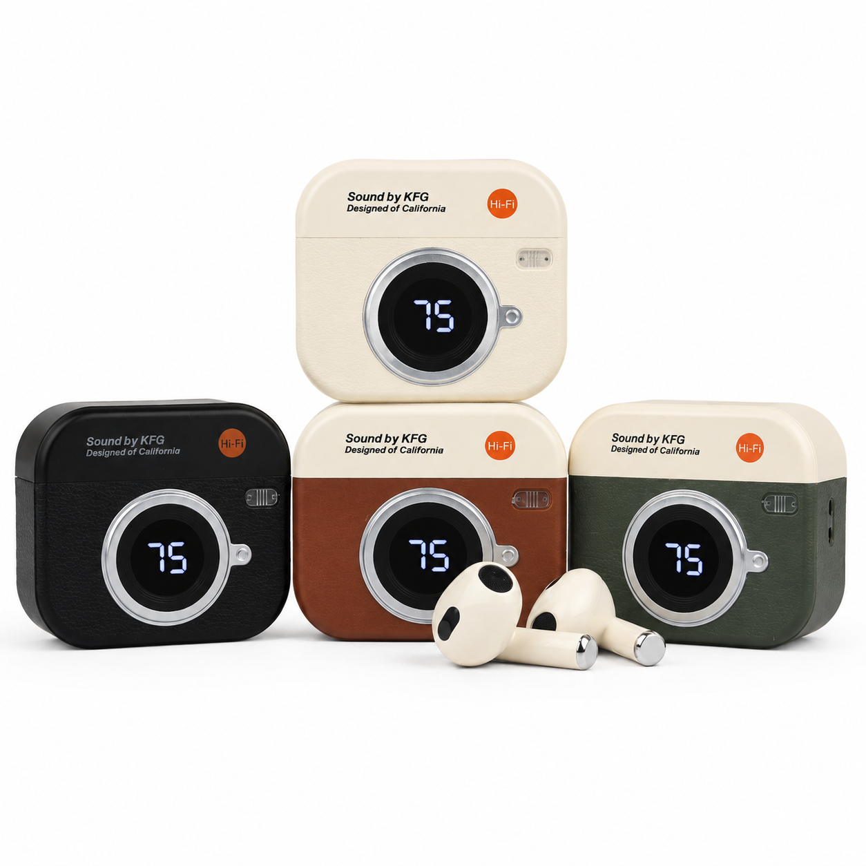 Q86 Retro Camera Design TWS Bluetooth Earbuds 3