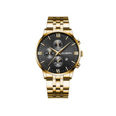 CUENA 6008 Stainless Steel chronograph Analog luminous Men’s Watch- Gold Black