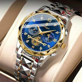 POEDAGAR 996 Luxury Man Luminous Chronograph Watch for Men Stainless Steel Men's Quartz Watches