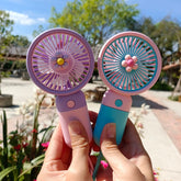 Handheld Portable Desktop Table USB Rechargeable Sports Pocket Mini Fan with Lanyard
