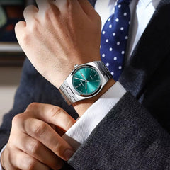POEDAGAR 930 Men's New Luxury Luminous Date Week Stainless Steel Quartz Watch For Men