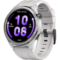 Haylou Solar Neo 1.53" Bluetooth Calling Smart Watch (Silicone+Woven) Strap- Silver