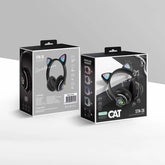 CAT STN-28 Wireless Cat Ear Headset Bluetooth 5.0 | 40mm Speaker, 400mAh Battery & 7 Hours Playtime - Stylish Over-Ear Headphones