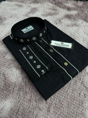 Eid Collection 2026 Black Color Embroidery Punjabi (P-3331)