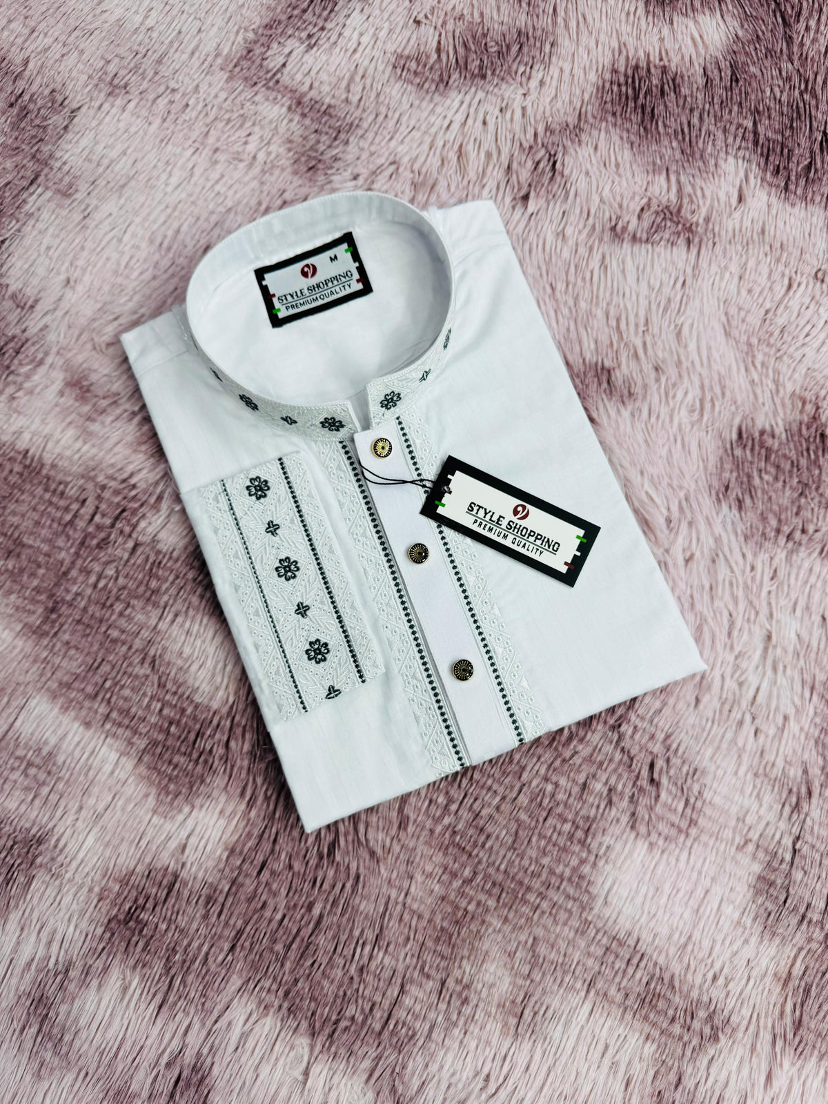 Eid Collection 2026 White Color Embroidery Punjabi (P-3332)