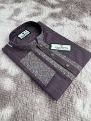 Eid Collection 2026 Purple Color Embroidery Punjabi (P-3333)