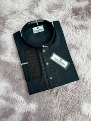 Eid Collection 2026 Black Embroidery Punjabi (P-3336)
