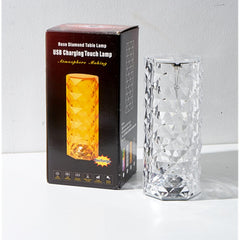 16 Color Crystal Rose Diamond Table Lamp Acrylic Table Lamp for Living Room Bedroom with Remote (P-3343)