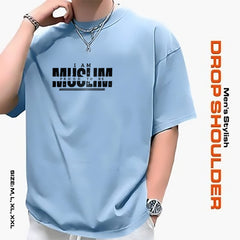 Men's Stylish Drop Shoulder- Sky Blu