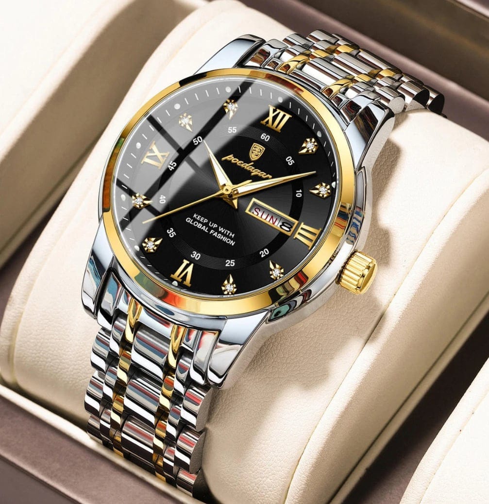 POEDAGAR 936 Luxury Men’s Watch (butterfly Lock)