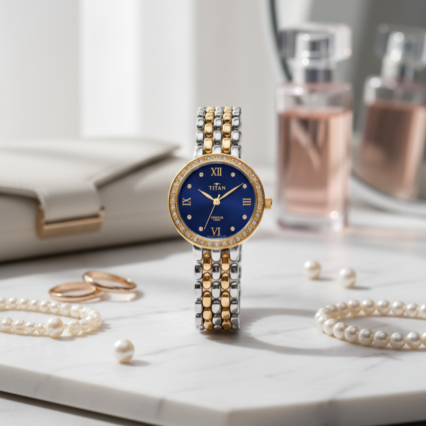 Titan Two-Tone Roman Dial Watch