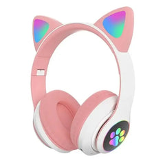 CAT STN-28 Wireless Cat Ear Headset Bluetooth 5.0 | 40mm Speaker, 400mAh Battery & 7 Hours Playtime - Stylish Over-Ear Headphones