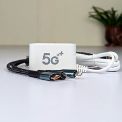 6-in-1 Charging Solution: 6U Multi-Port Charger with 3-in-1 Fast Cable