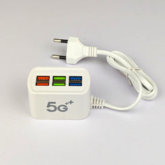6-in-1 Charging Solution: 6U Multi-Port Charger with 3-in-1 Fast Cable